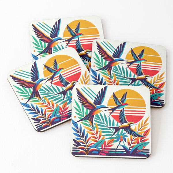 Item preview, Abstract Art Flying Birds Silhouette  designed and sold by ZulryLifestyles.