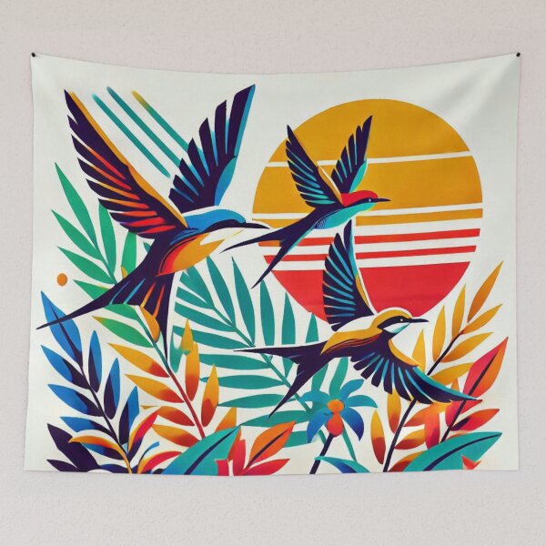 Item preview, Abstract Art Flying Birds Silhouette  designed and sold by ZulryLifestyles.