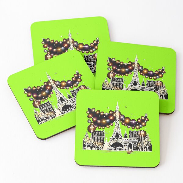 Item preview, Paris Christmas Lights - 3D Sketch at Dawn , designed and sold by PaintMeWorld.