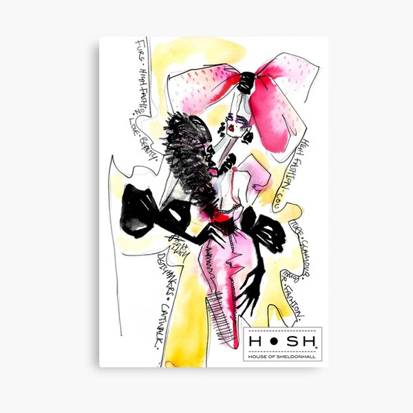 Old Skool Fashion Illustration Canvas Print