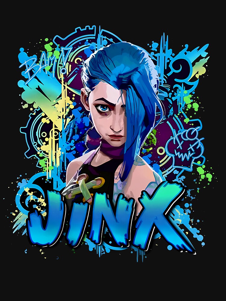 Imagen 7 de 7, Camiseta esencial con la obra Personaje de la película Arcane Jinx, diseñada y vendida por JessicaMaxwell.