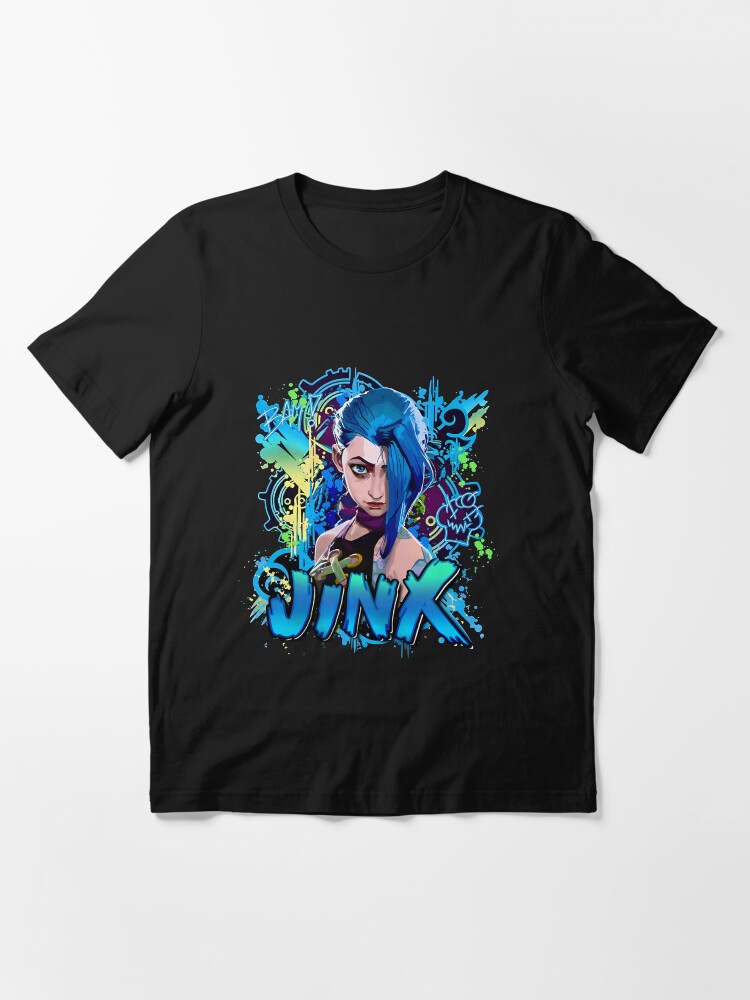 Imagen 3 de 7, Camiseta esencial con la obra Personaje de la película Arcane Jinx, diseñada y vendida por JessicaMaxwell.