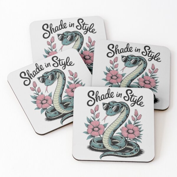 Item preview, Stylish Snake with Sunglasses - Retro Floral Snake Art designed and sold by love3617.