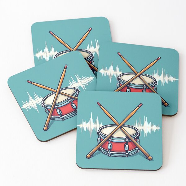 Item preview, Drum Beats Power Blue and Black Rhythm Design designed and sold by RadDeck.
