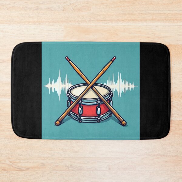 Item preview, Drum Beats Power Blue and Black Rhythm Design designed and sold by RadDeck.