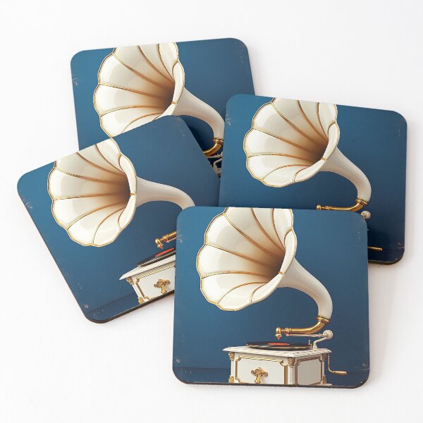 Item preview, Classic Gramophone Harmony Blue and Black Retro Art designed and sold by RadDeck.