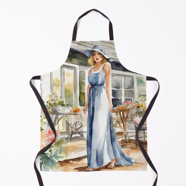 Item preview, Chic Watercolor Woman Relaxing on Cottage Patio 3 designed and sold by Tom-Johnson.