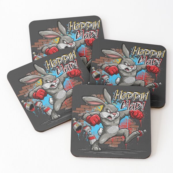 Item preview, Hoppin' Mad: Graffiti Fighter Rabbit designed and sold by CoolEnthusias.