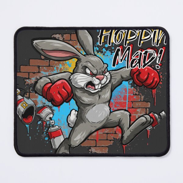 Item preview, Hoppin' Mad: Graffiti Fighter Rabbit designed and sold by CoolEnthusias.