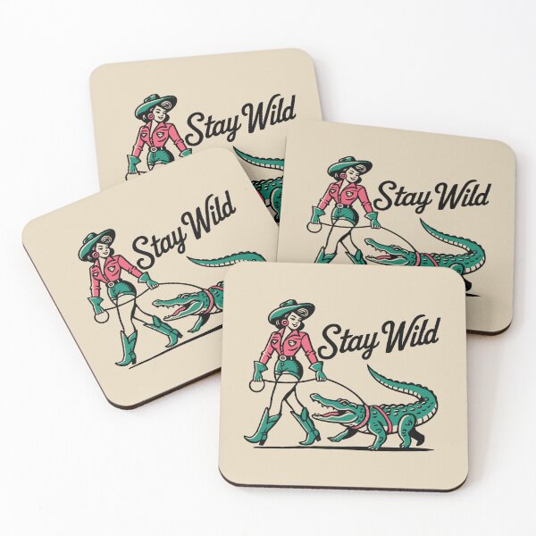 Item preview, STAY WILD - Country Cowgirl Walking Alligator Funny Vintage  designed and sold by Darling DeDe.