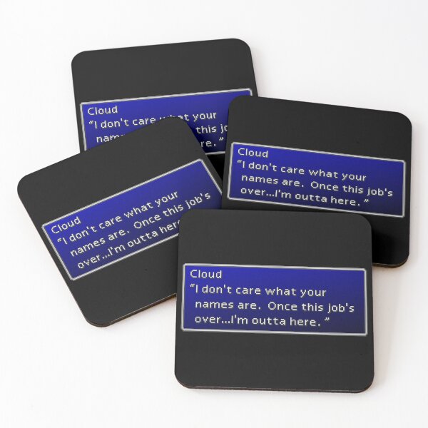 Item preview, I don't care what your names are - Cloud Strife Dialogue Box designed and sold by MogsterMemes.