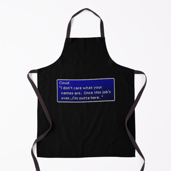 Item preview, I don't care what your names are - Cloud Strife Dialogue Box designed and sold by MogsterMemes.