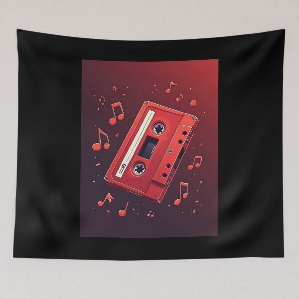 Item preview, Retro Cassette Tape Red and Black Classic Design designed and sold by RadDeck.