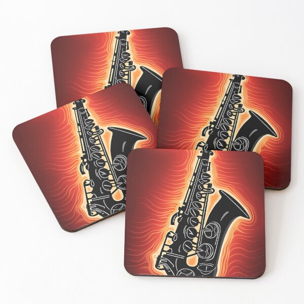 Item preview, Jazz Saxophone Groove Red and Black Artistic Design designed and sold by RadDeck.