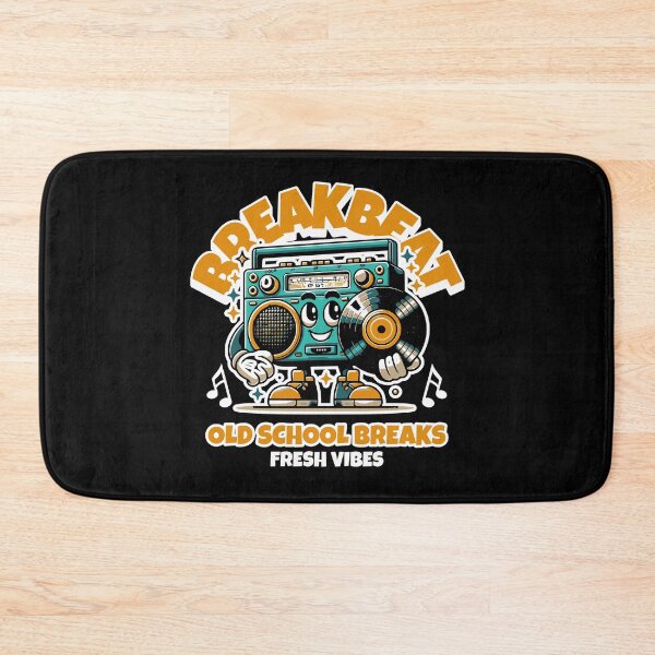 Item preview, BREAKBEAT  - Old School Boombox Dude (white/orange)  designed and sold by Discothreadz.