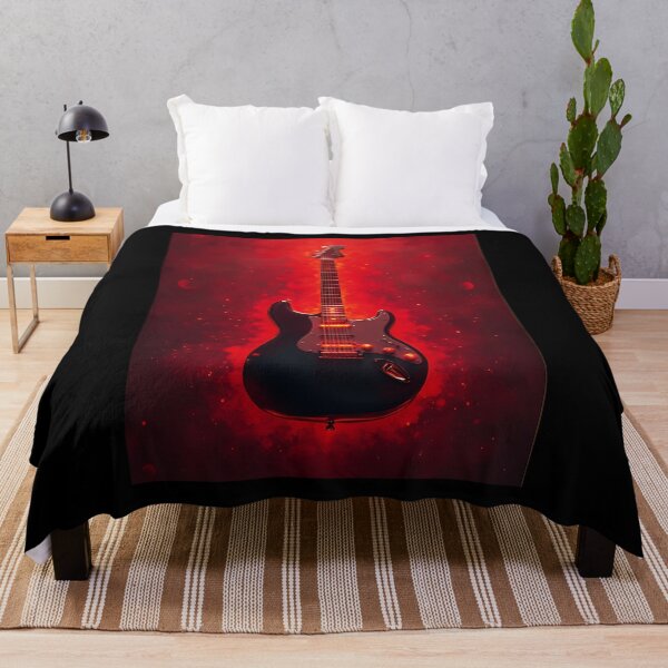 Item preview, Electric Guitar Groove Red and Black Bold Art designed and sold by RadDeck.