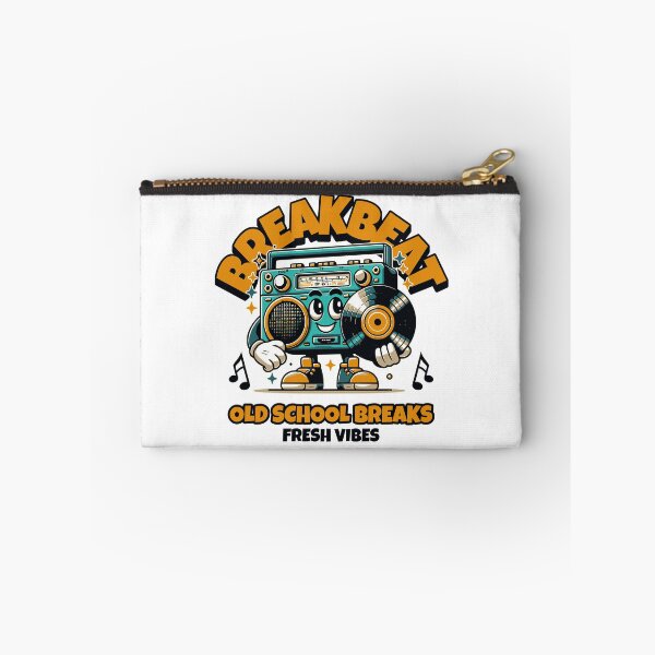 Item preview, BREAKBEAT  - Old School Boombox Dude (black/orange)  designed and sold by Discothreadz.