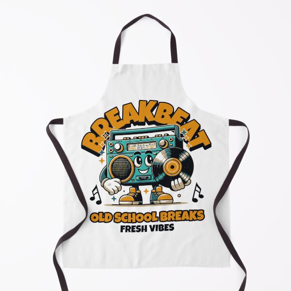 Item preview, BREAKBEAT  - Old School Boombox Dude (black/orange)  designed and sold by Discothreadz.