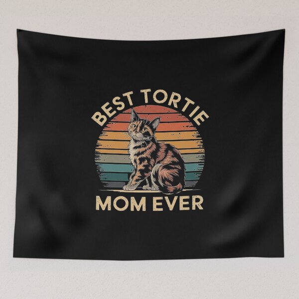 Item preview, Best Tortie Cat Mom Retro Sunset Design for Cat Lovers designed and sold by love3617.