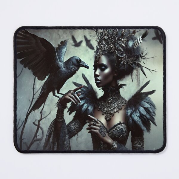 Item preview, AI generated princess with crow designed and sold by AI-this-is-AI.