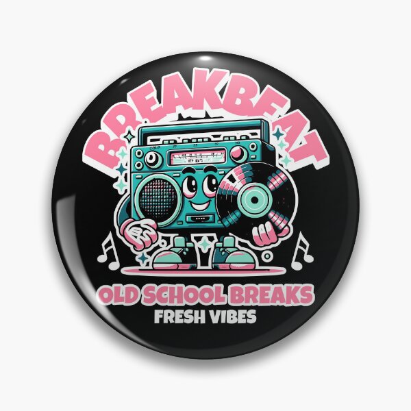 Item preview, BREAKBEAT  - Old School Boombox Dude (white/pink)  designed and sold by Discothreadz.
