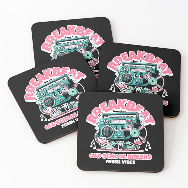 Item preview, BREAKBEAT  - Old School Boombox Dude (white/pink)  designed and sold by Discothreadz.
