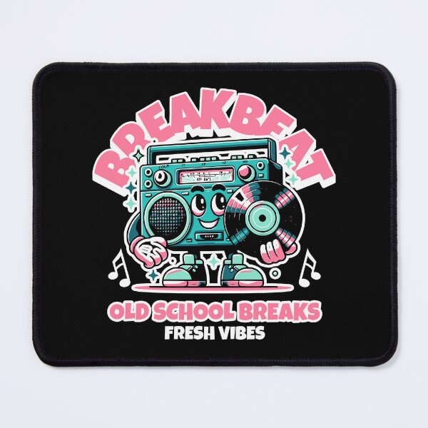 Item preview, BREAKBEAT  - Old School Boombox Dude (white/pink)  designed and sold by Discothreadz.