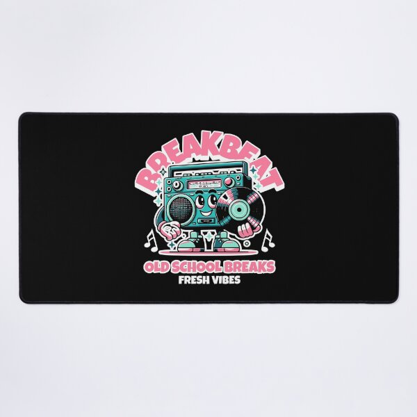 Item preview, BREAKBEAT  - Old School Boombox Dude (white/pink)  designed and sold by Discothreadz.