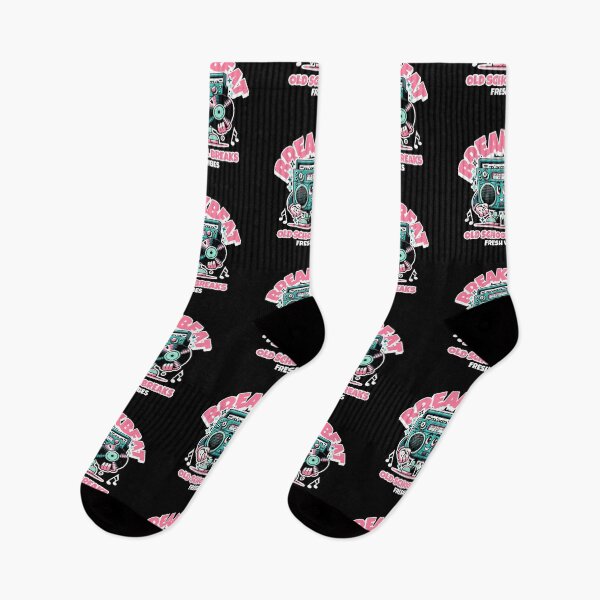 Item preview, BREAKBEAT  - Old School Boombox Dude (white/pink)  designed and sold by Discothreadz.