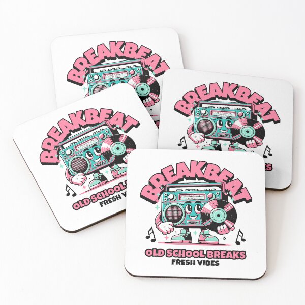 Item preview, BREAKBEAT  - Old School Boombox Dude (Black/Pink)  designed and sold by Discothreadz.