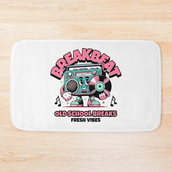 Item preview, BREAKBEAT  - Old School Boombox Dude (Black/Pink)  designed and sold by Discothreadz.