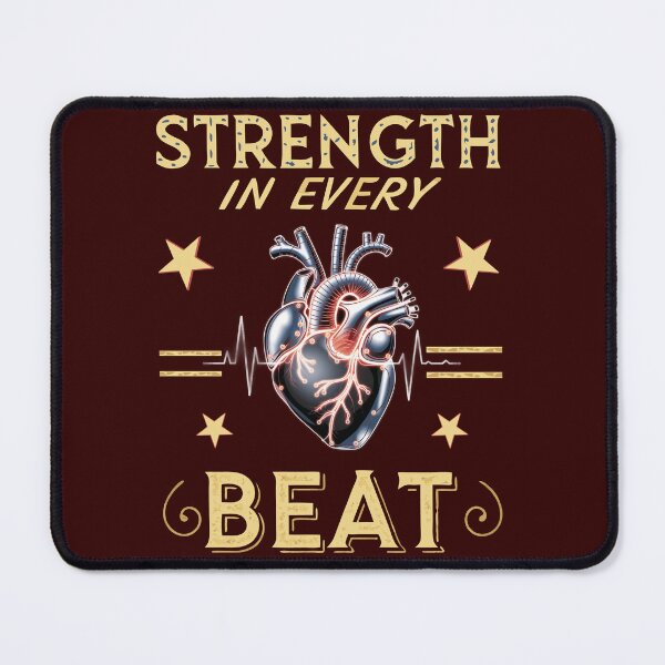Item preview, Strength in Every Beat T-Shirt Design - Bold Metallic Heart with Vintage Gold Typography designed and sold by Samgfxt-shirt.