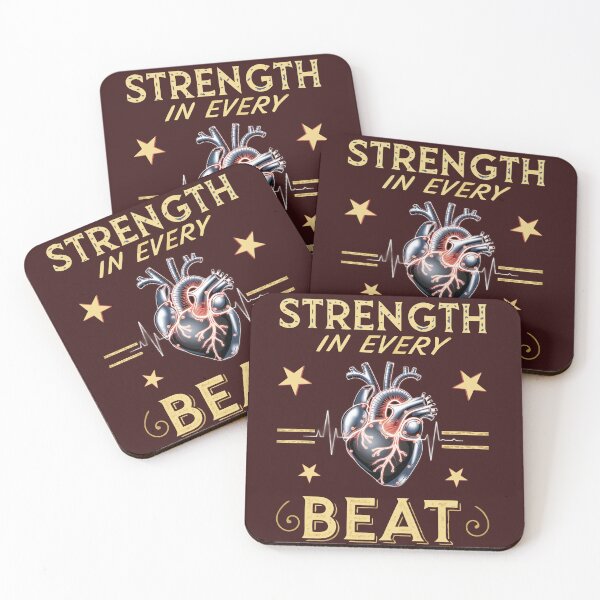 Item preview, Strength in Every Beat T-Shirt Design - Bold Metallic Heart with Vintage Gold Typography designed and sold by Samgfxt-shirt.