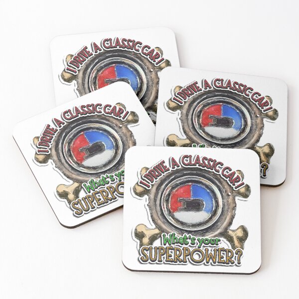 Item preview, I Drive a Classic Car - Datsun Retro Badge Superpower Design designed and sold by Michael van der Hoorn.