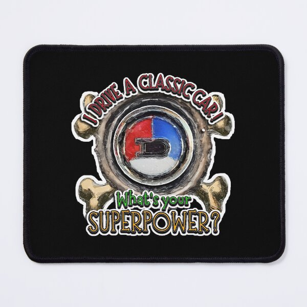 Item preview, I Drive a Classic Car - Datsun Retro Badge Superpower Design on Black designed and sold by Michael van der Hoorn.