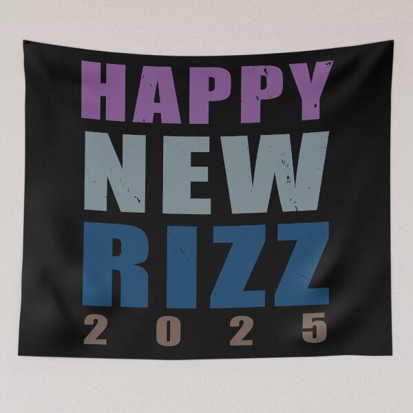 Item preview, Happy New Rizz 2025 New Year Meme designed and sold by BoggsNicolasArt.