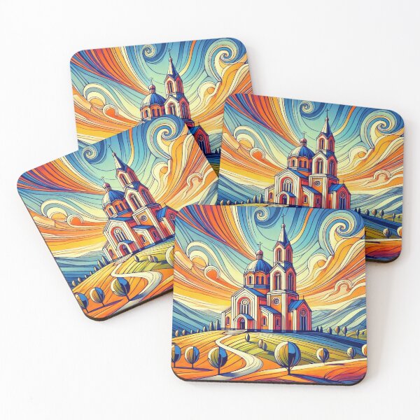 Item preview, Church and Vibrant Sky Landscape Art designed and sold by williamlharvey.