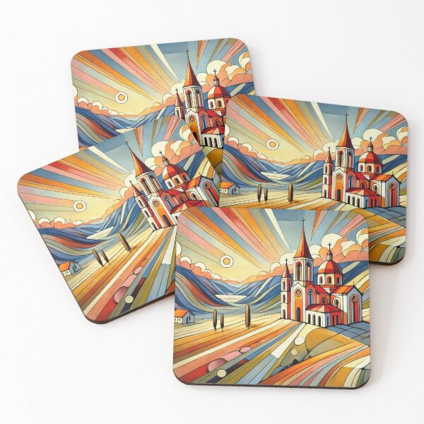 Item preview, Church and Vibrant Sky Landscape Art designed and sold by williamlharvey.