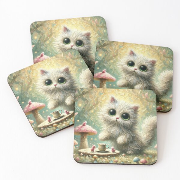 Item preview, Tea Party with kitty and fairies  designed and sold by retrosquid.