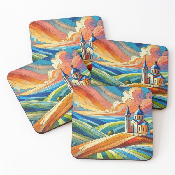 Item preview, Church and Vibrant Sky Landscape Art designed and sold by williamlharvey.