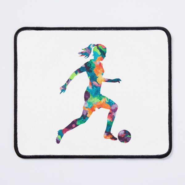 Item preview, Girl playing soccer football player watercolor designed and sold by SOUFIANE1991.