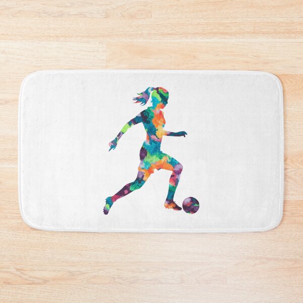 Item preview, Girl playing soccer football player watercolor designed and sold by SOUFIANE1991.