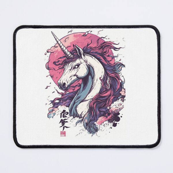 Item preview, Unicorn Basking in Moonlight 月光の一角獣 designed and sold by PrintsByFrank.