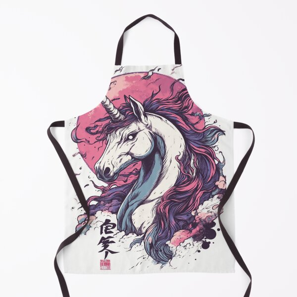 Item preview, Unicorn Basking in Moonlight 月光の一角獣 designed and sold by PrintsByFrank.