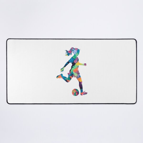 Item preview, Girl playing soccer football player watercolor designed and sold by SOUFIANE1991.