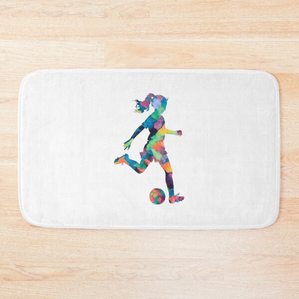 Item preview,  Girl playing soccer football player watercolor designed and sold by SOUFIANE1991.