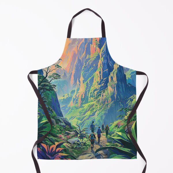 Item preview, Hikers Surreal Journey A Trek Through a Vibrant Forest. designed and sold by CheerForGoods.