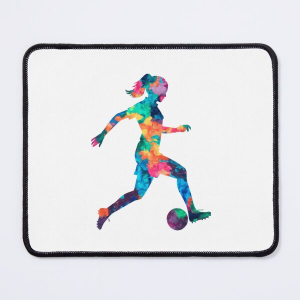 Item preview, Girl playing soccer football player watercolor designed and sold by SOUFIANE1991.