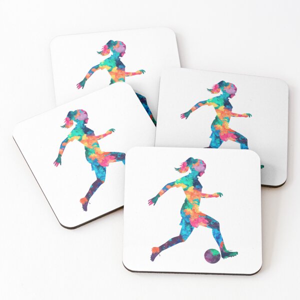 Item preview, Girl playing soccer football player watercolor designed and sold by SOUFIANE1991.