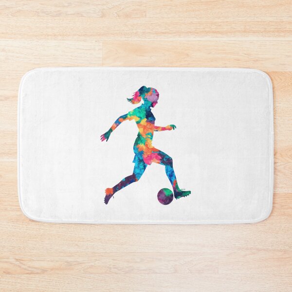Item preview, Girl playing soccer football player watercolor designed and sold by SOUFIANE1991.